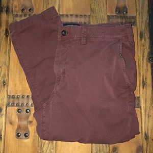Red pants from American Eagle